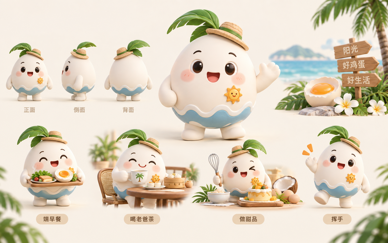 椰蛋仔配角IP参考